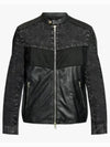 L Leopol Panelled Leather Jacket Black - DIESEL - BALAAN 2