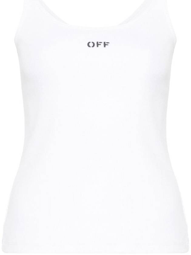 OFF STAMP RIB TANK TOP - OFF WHITE - BALAAN 1