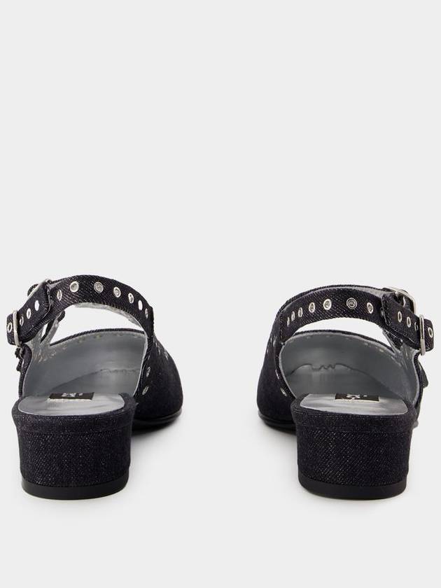 Sling Back Queen - Carel - Denim - Black - CAREL - BALAAN 3