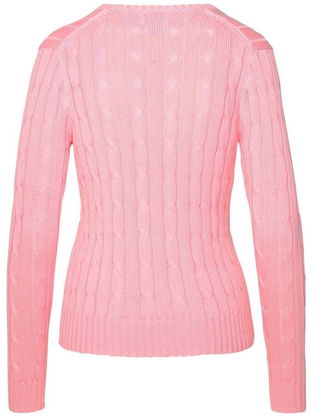 Women's Embroidered Logo Knit Top Pink - POLO RALPH LAUREN - BALAAN 4