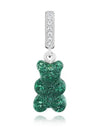 Nostalgia Bear Pave Green Haze Silver Pendant Charm - CRYSTAL HAZE - BALAAN 2