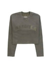 Logo Vintage Cropped Cotton Long Sleeve T-Shirt Green - MAISON MARGIELA - BALAAN 2