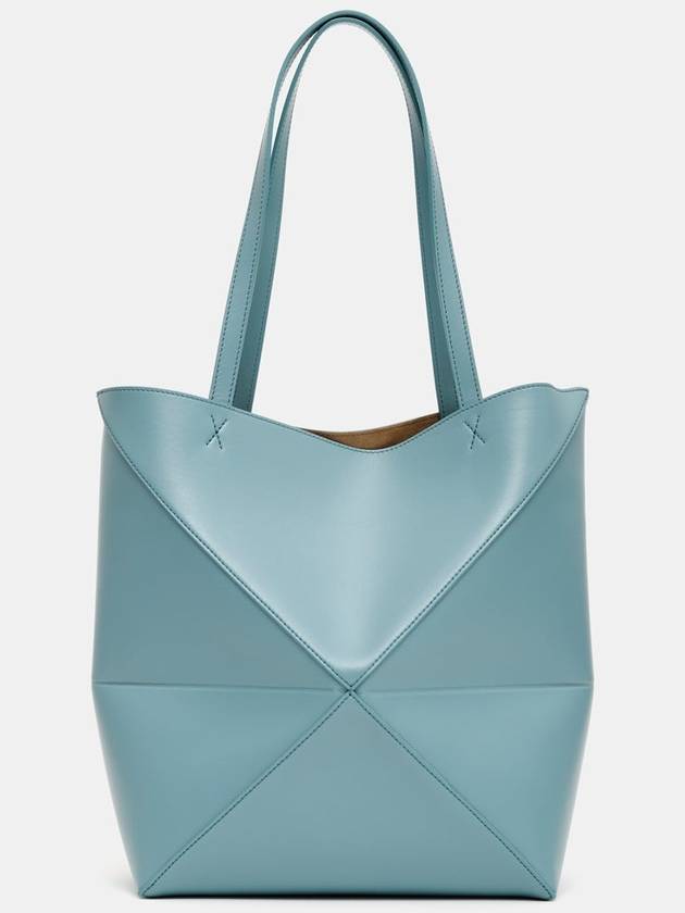 Medium Puzzle Fold Tote Bag in shiny calfskin - LOEWE - BALAAN 2