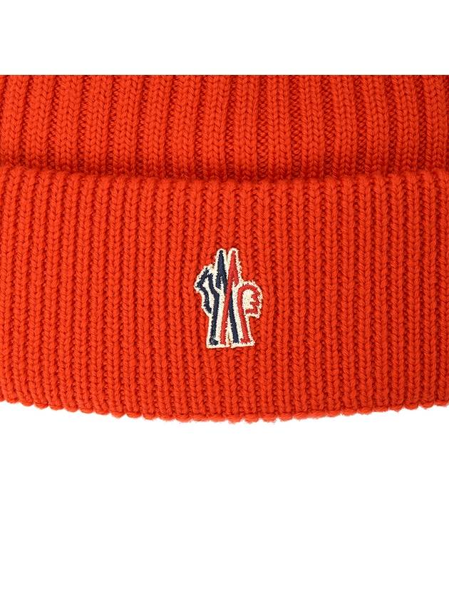 Grenoble Down Filled Wool Beanie Orange - MONCLER - BALAAN 5