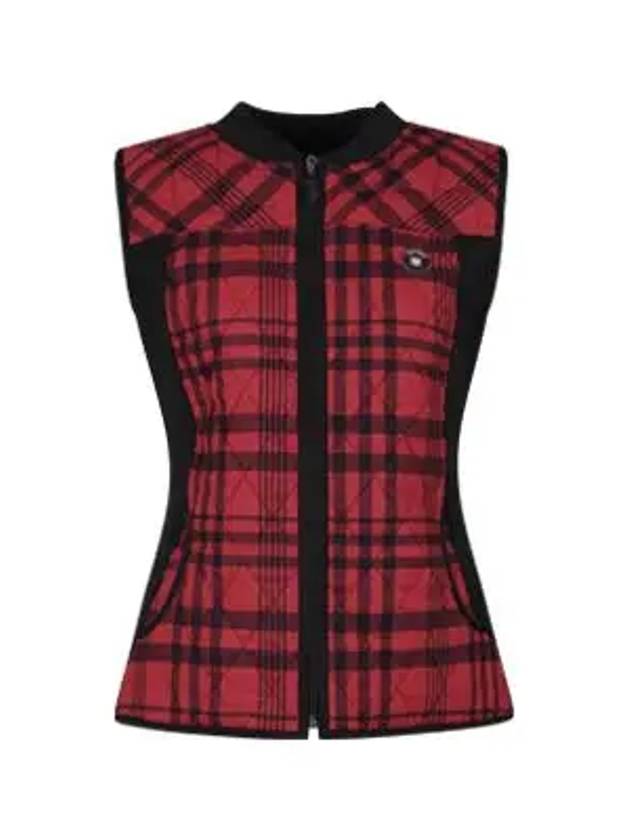 Women s Check Quilted Vest MW4W556W - LUX GOLF - BALAAN 3