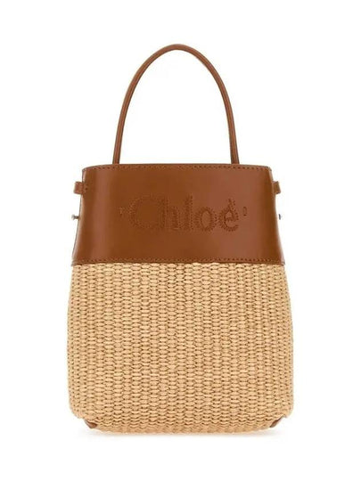 Raffia Leather Micro Tote Bag Beige - CHLOE - BALAAN 2