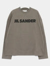 Logo Print Cotton Long Sleeve T-Shirt Dark Green - JIL SANDER - BALAAN 2