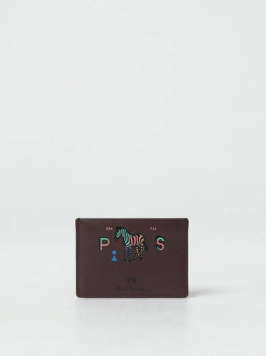 Rainbow Zebra Card Wallet Brown - PAUL SMITH - BALAAN 1