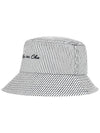 C23MHT008W Striped Bucket Hat Navy - CHUCUCHU - BALAAN 1