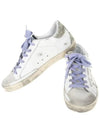 Superstar Glitter Tab Leather Low Top Sneakers Silver White - GOLDEN GOOSE - BALAAN 5