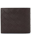 Intrecciato Bifold Half Wallet Brown - BOTTEGA VENETA - BALAAN 3