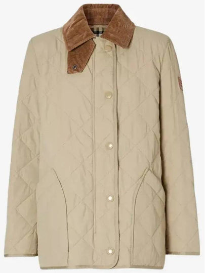 Diamond Quilted Thermoregulated Barn Jacket Honey - BURBERRY - BALAAN 2