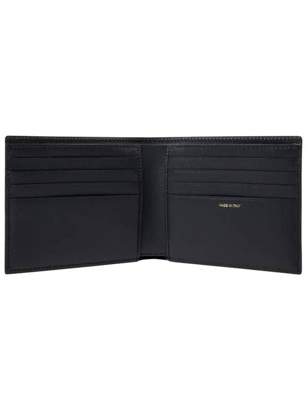 Rabbit Print Fold Leather Half Wallet Black - PAUL SMITH - BALAAN 5