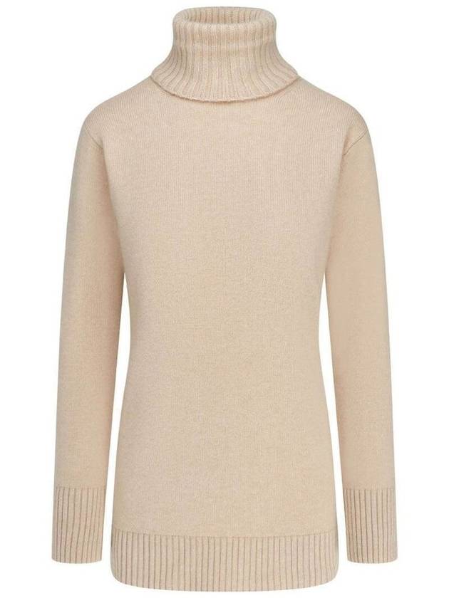 Women's Cammello Chiaro Wool Cashmere Turtleneck Beige - MAX MARA - BALAAN 5