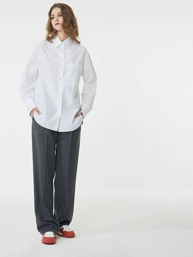 Bio Cotton Overfit Signature Shirt White - VOYONN - BALAAN 3