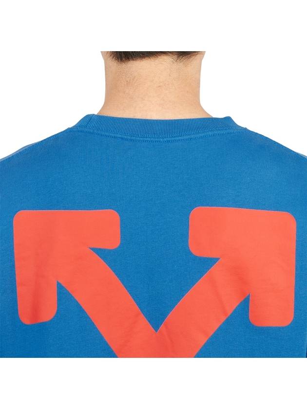 Men's Emotion Arrow Over Sweatshirt Blue - OFF WHITE - BALAAN 8