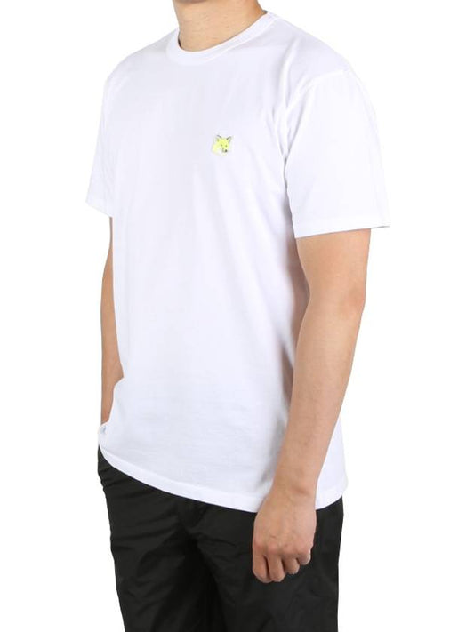Monochrome Fox Head Patch Short Sleeve T-Shirt White - MAISON KITSUNE - BALAAN 2