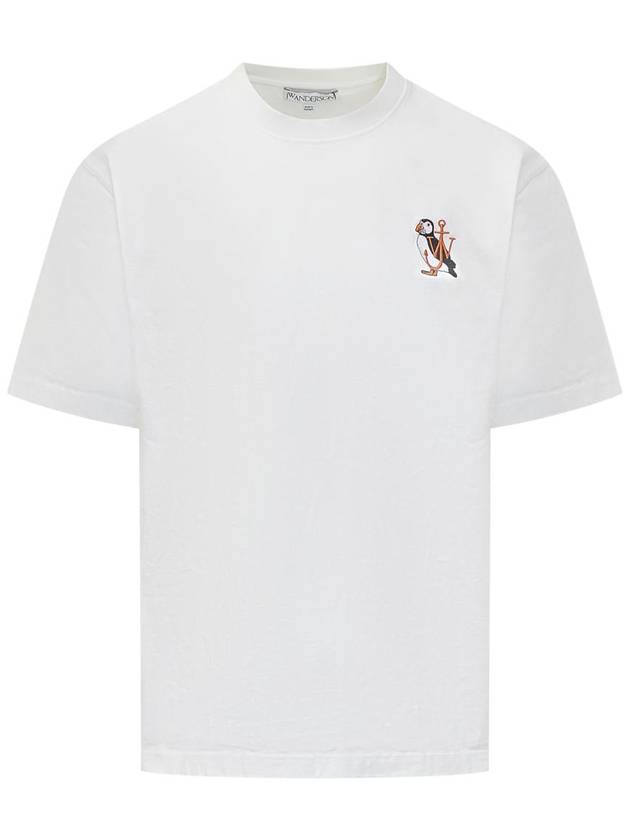 Puffin Embroidery Short Sleeve T-Shirt White - JW ANDERSON - BALAAN 2