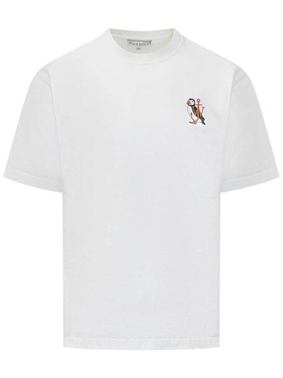 Puffin Embroidery Short Sleeve T-Shirt White - JW ANDERSON - BALAAN 2