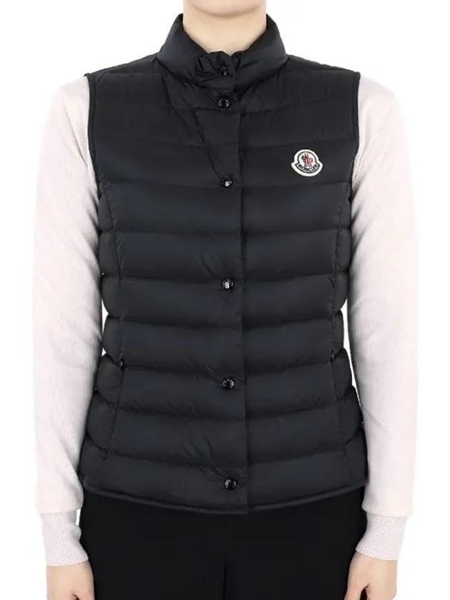 Kids Liane Logo Patch Padded Vest Black - MONCLER - BALAAN 3