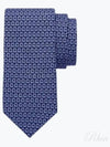 Interwoven Gancini Print Silk Tie Navy Blue - SALVATORE FERRAGAMO - BALAAN 2