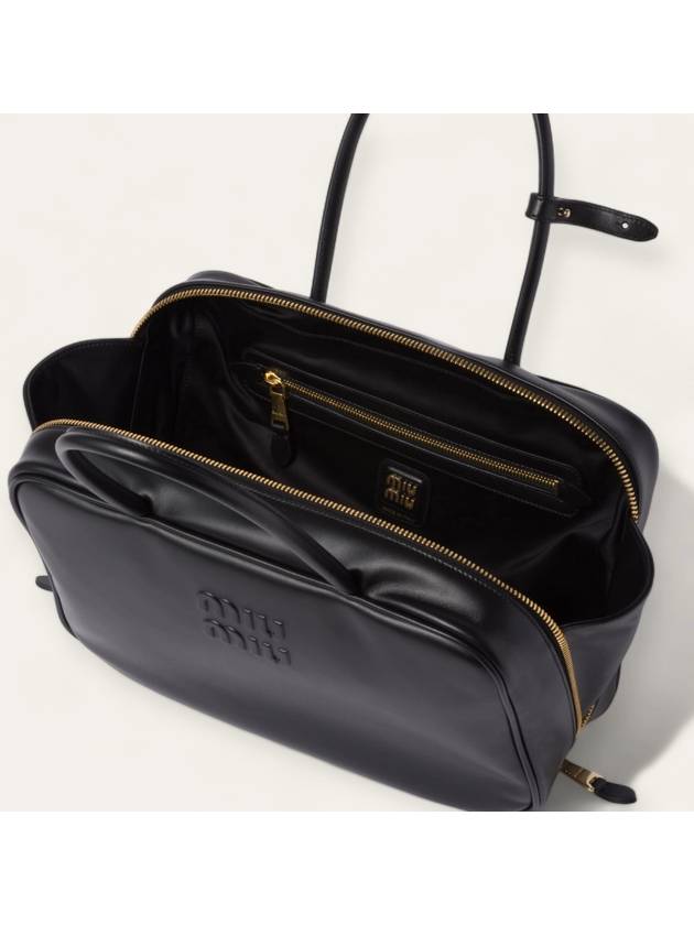 Leather top handle bowling bag large - MIU MIU - BALAAN 4