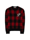 alpaca wool blend tartan check pullover RE - PEOPLE OF THE WORLD - BALAAN 2