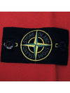 Logo Patch Cotton Fleece Hoodie Red - STONE ISLAND - BALAAN 5