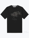 Camo Three Embroidery Regular Fit Cotton Jersey Short Sleeve T-Shirt Black - STONE ISLAND - BALAAN 2