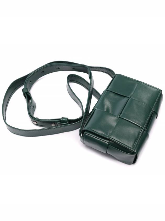 Cassette Small Leather Cross Bag Green - BOTTEGA VENETA - BALAAN 6