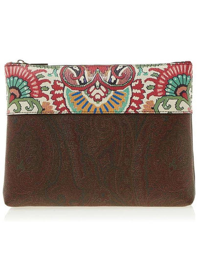 Paisley Clutch Bag Brown - ETRO - BALAAN 2