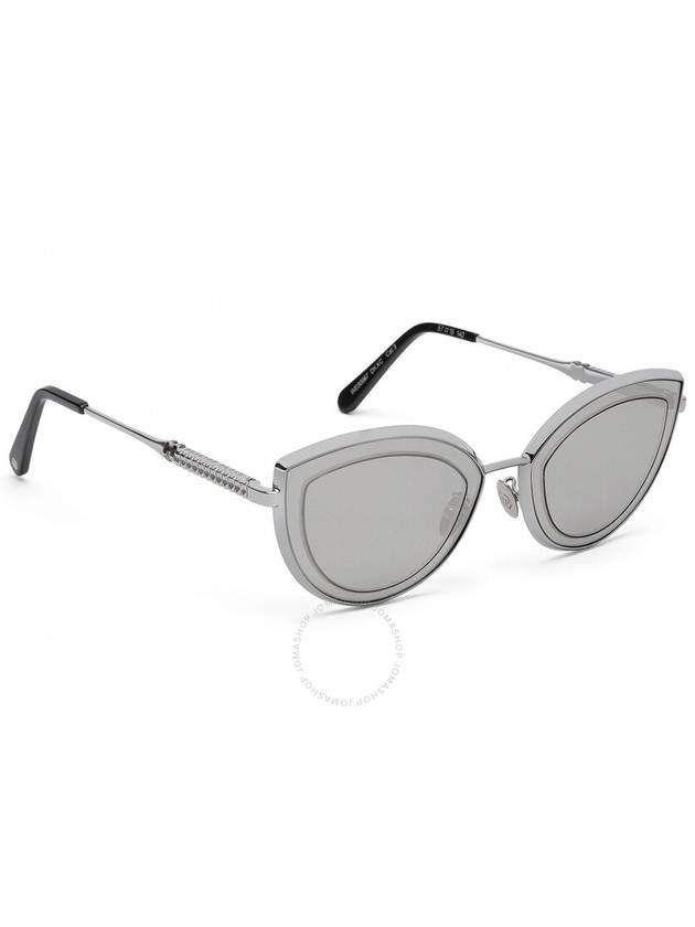 Philipp Plein Line Silver Cat Eye Ladies Sunglasses 000-WES0067-PTE003N-DKXC - PHILIPP PLEIN - BALAAN 3