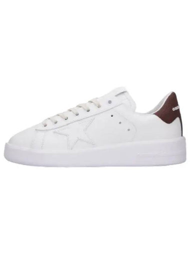 Purestar brown tab sneakers white - GOLDEN GOOSE - BALAAN 1