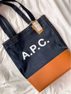 Logo Denim Axelle Tote Bag Navy - A.P.C. - BALAAN 2