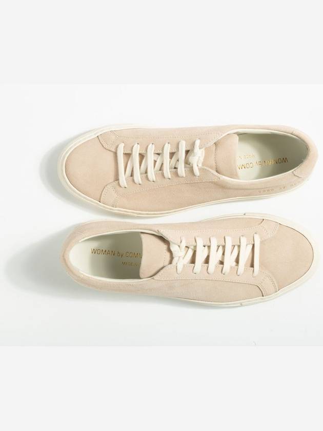 Achilles Suede Low Top Sneakers Beige - COMMON PROJECTS - BALAAN 3