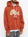 Men's Bear Logo Cotton Hoodie Red - PALM ANGELS - BALAAN 4