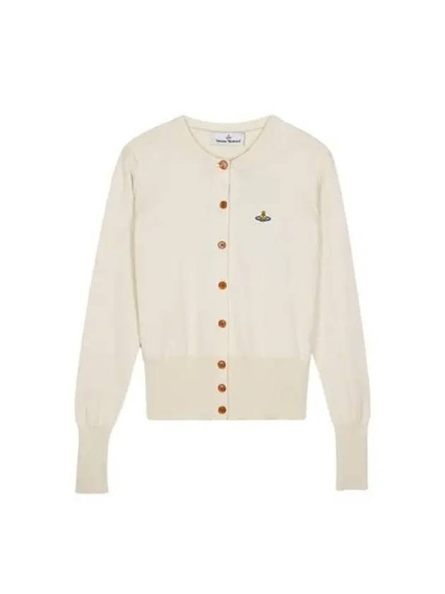 Logo Patch Cardigan Off White - VIVIENNE WESTWOOD - BALAAN 2