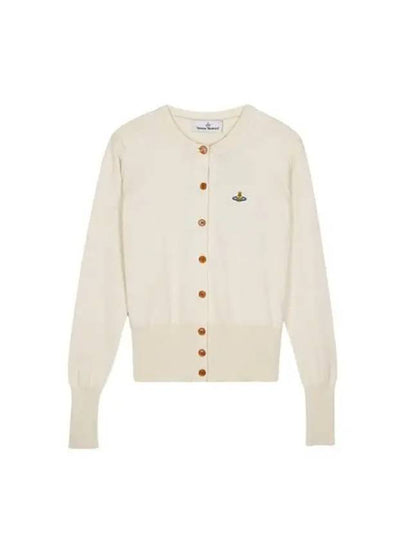 Logo Patch Cardigan Off White - VIVIENNE WESTWOOD - BALAAN 2