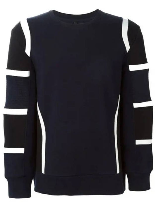 Insert Stitching Sweatshirt Navy - NEIL BARRETT - BALAAN 2