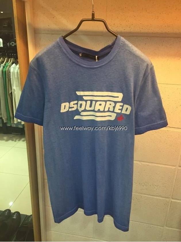 Logo Short Sleeved T-shirt Blue - DSQUARED2 - BALAAN 6