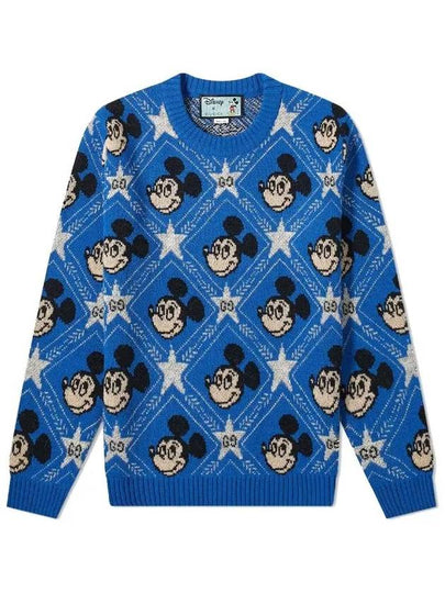 Disney Mickey Wool Knit Top Blue - GUCCI - BALAAN 2