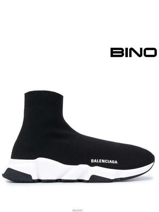 Speed Trainer  High Top Sneakers Black White - BALENCIAGA - BALAAN 2