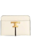 Logo Decorated Leather Card Wallet White - TOD'S - BALAAN 2