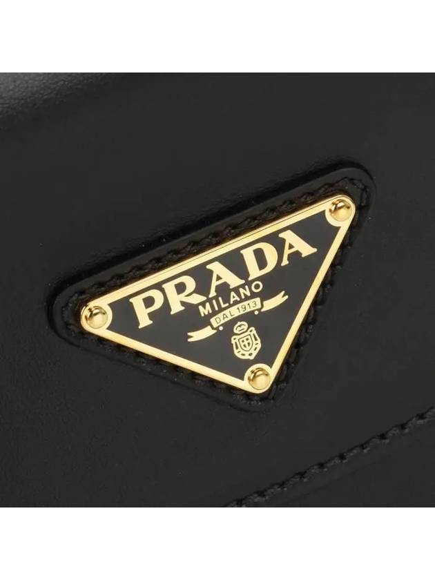 Arque Leather Shoulder Bag Black - PRADA - BALAAN 6