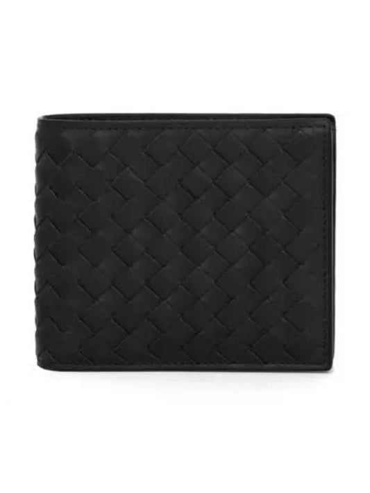 Intrecciato Weaving Half Wallet Dark Grey - BOTTEGA VENETA - BALAAN 2