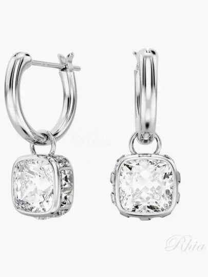 Chroma Square Cut Drop Earrings Silver - SWAROVSKI - BALAAN 2