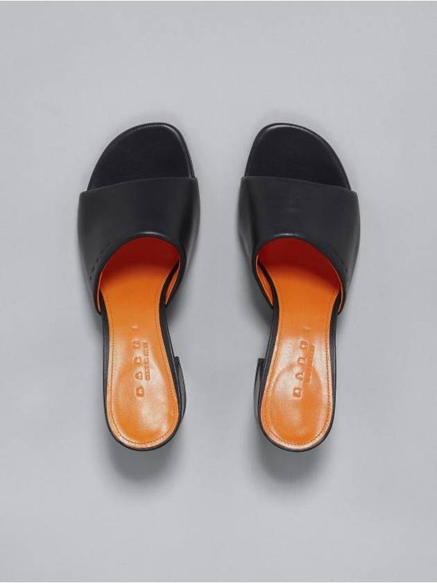 Leather Sandal Heels Black - MARNI - BALAAN 3