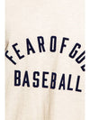 Logo Baseball Short Sleeve T-Shirt Cream - FEAR OF GOD - BALAAN.