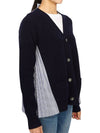 Women s Wool Cardigan Navy - SACAI - BALAAN 5