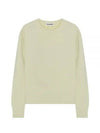 Crew Neck Merino Wool Knit Top Light Pastel Green - JIL SANDER - BALAAN 2